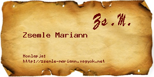 Zsemle Mariann névjegykártya